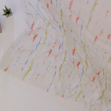 Ύφασμα Λινό 'Sinder' με Αφηρημένο Σχέδιο